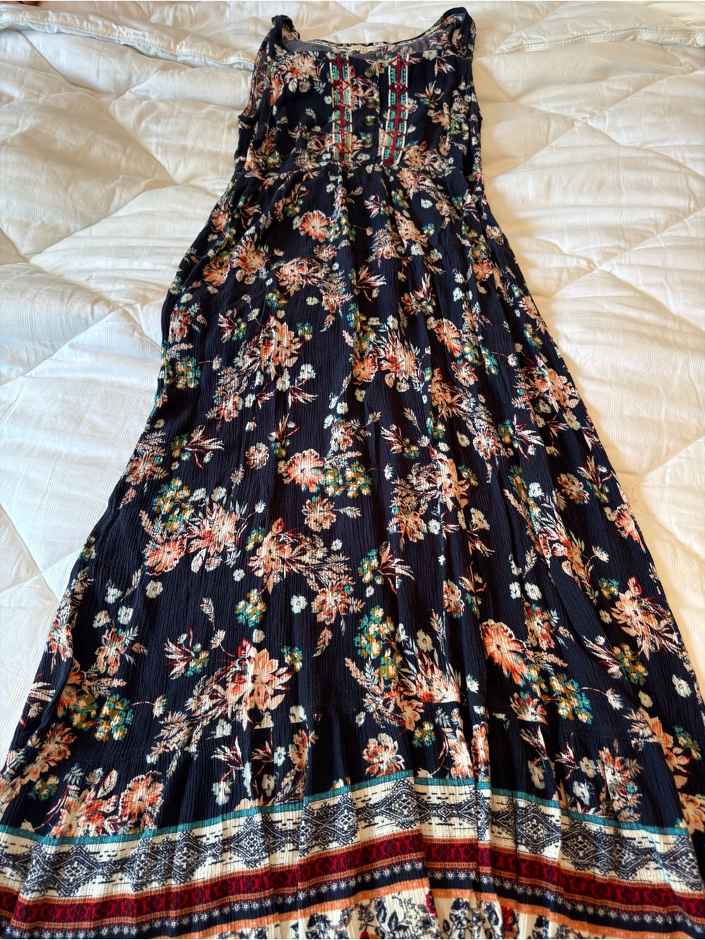 Kate & Sam Floral Boho Maxi Sleeveless Dress